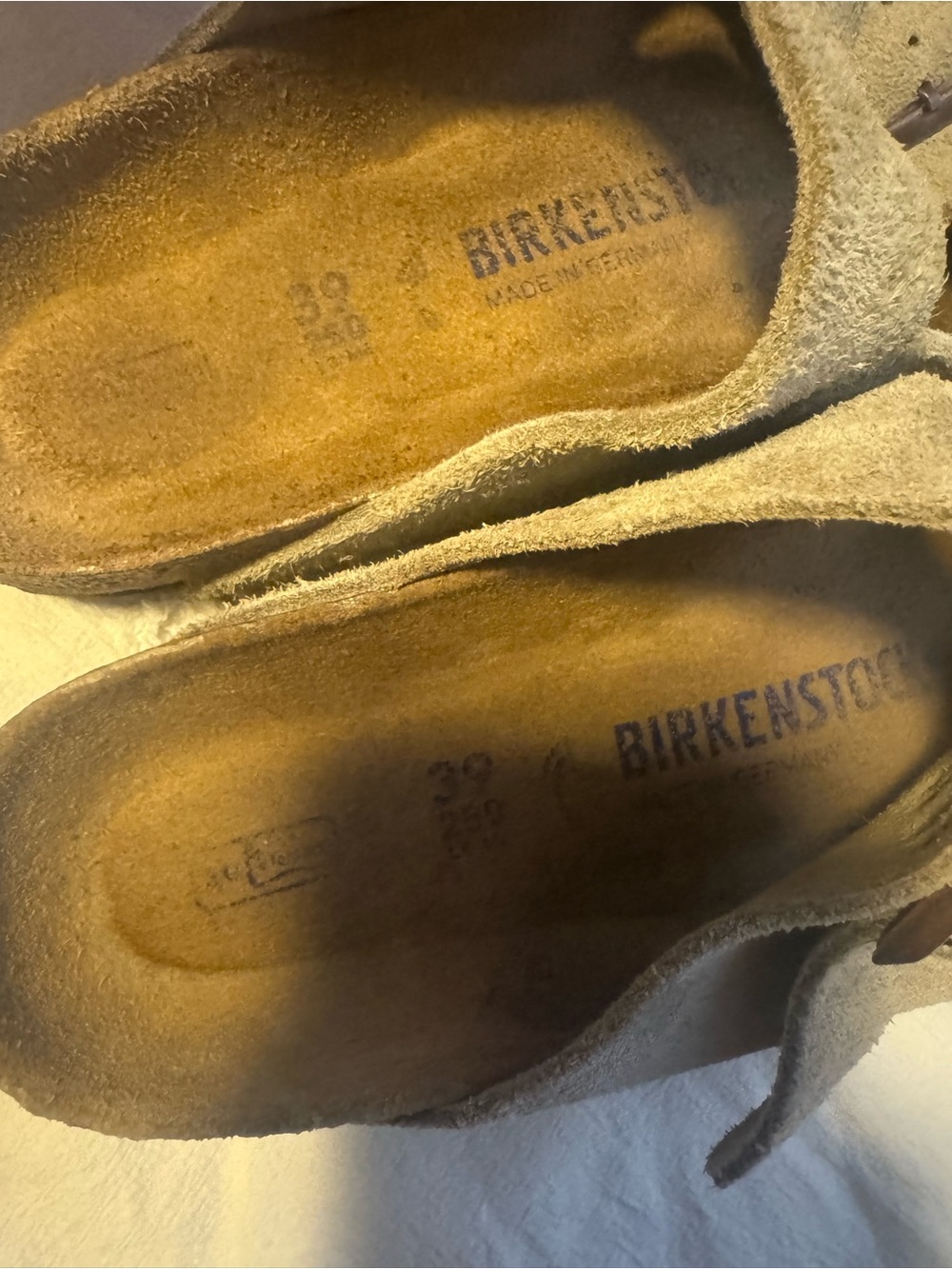 Birkenstock Arizona Taupe Suede Leather Sandals EU 39 US 8 - Picture 6 of 8